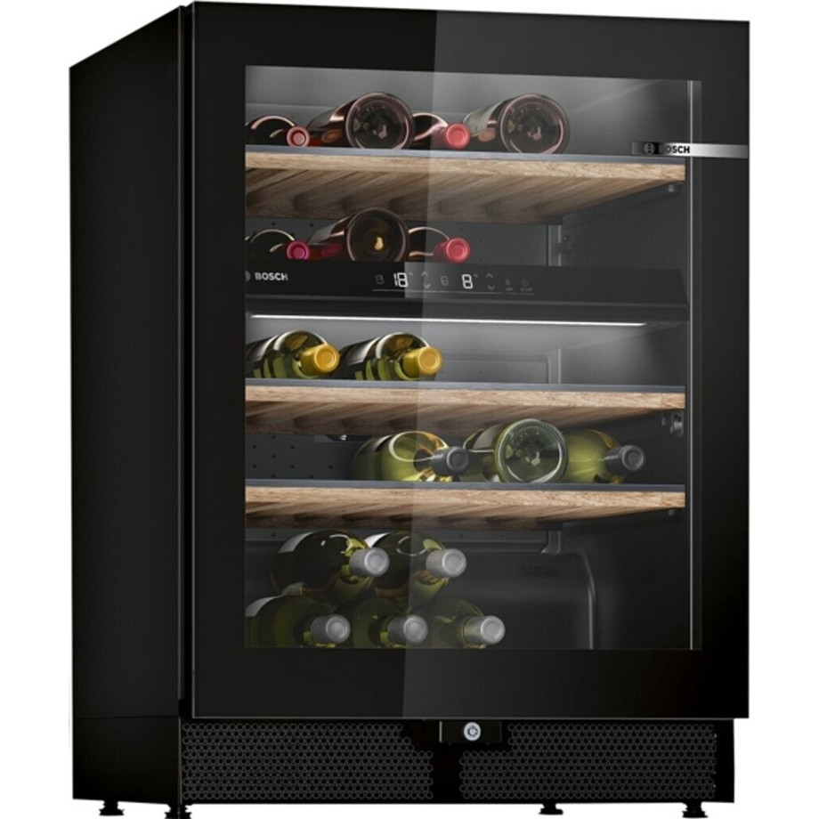 Bosch - KWK16ABGB - Weinkühlschrank - freistehend, schwarz, 2 Temperaturzonen, 44 Flaschen