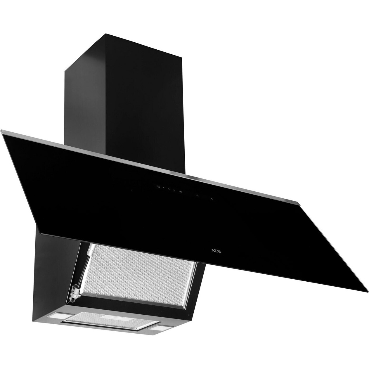 AEG - DVE5961HB - Dunstabzugshaube - schwarz, 90 cm, Wandhaube, Touch-Control, LED-Beleuchtung, 4 Gebläsestufen
