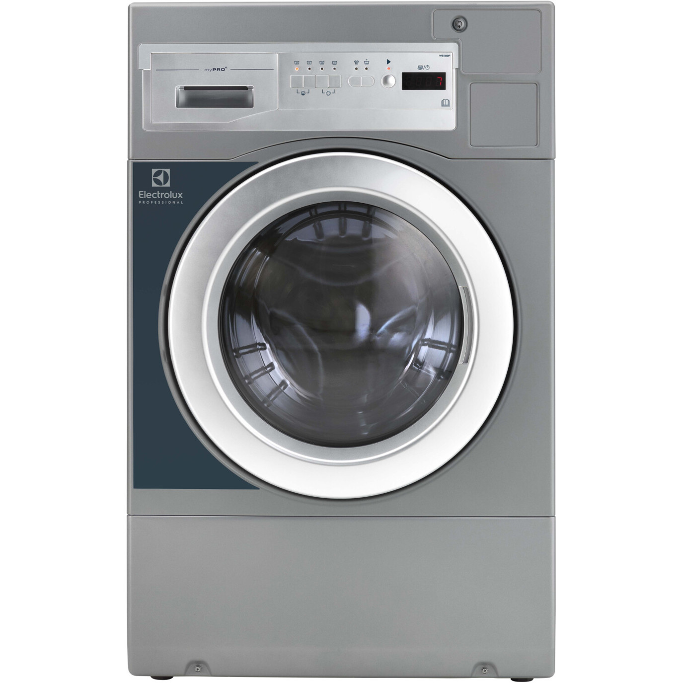 Electrolux - WE1100P - Gewerbewaschmaschine - 12 kg Füllmenge, grau, 5 Waschprogramme, Startzeitvorwahl