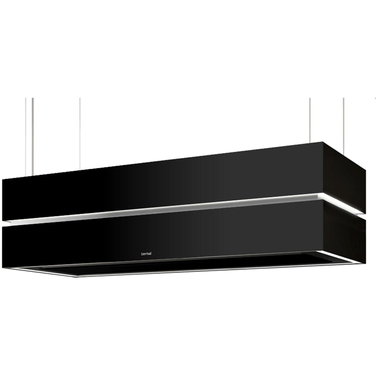 Berbel - Skyline Edge Base BIH SKE-B - Dunstabzugshaube - 100 cm, Schwarz, Umluft, elektronisch, WLAN, LED, Fernbedienung, Aktivkohlefilter