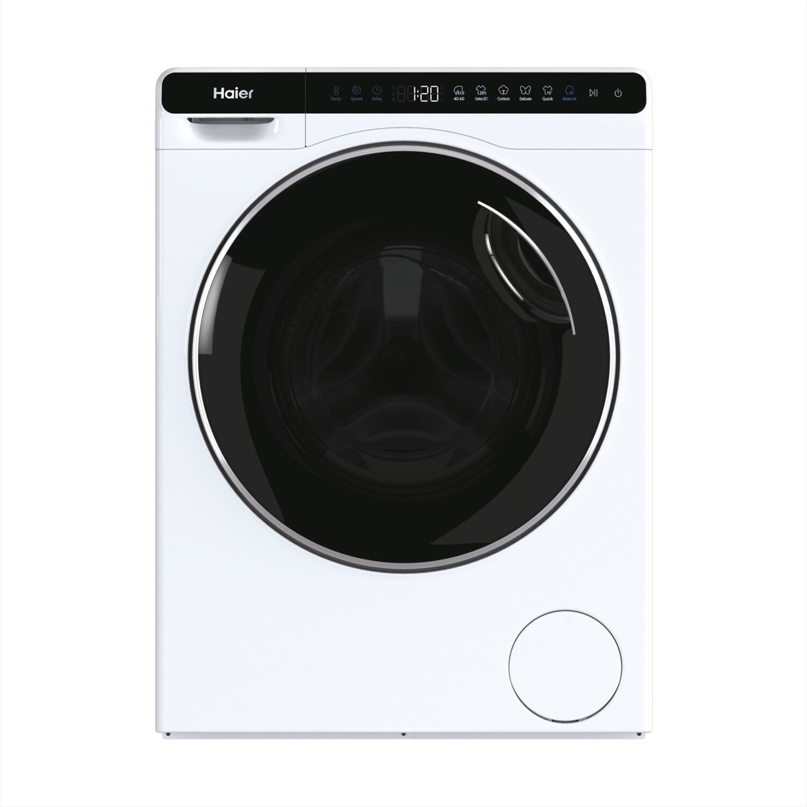 Haier - HW50-BP12307-S - Waschmaschine - 5 kg, 1.200 U/Min, Smart App-Steuerung, freistehend, Edelstahl