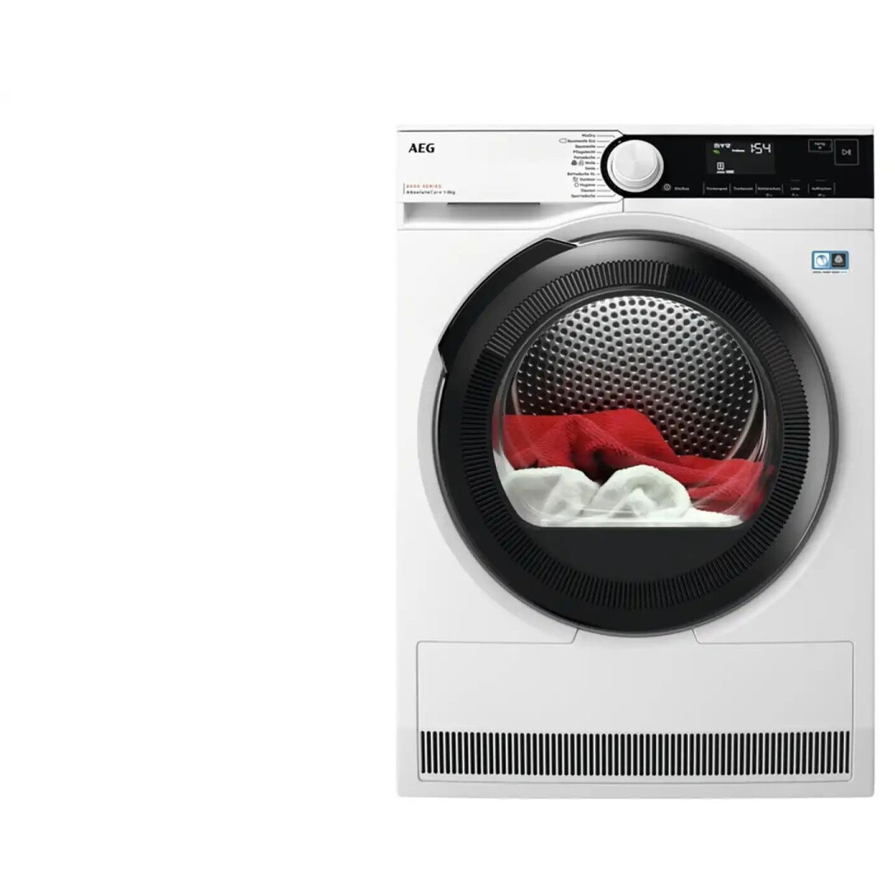 AEG - TR8T70680 - Wäschetrockner - Wärmepumpentrockner, 8 kg, 64 dB, weiß, Kindersicherung