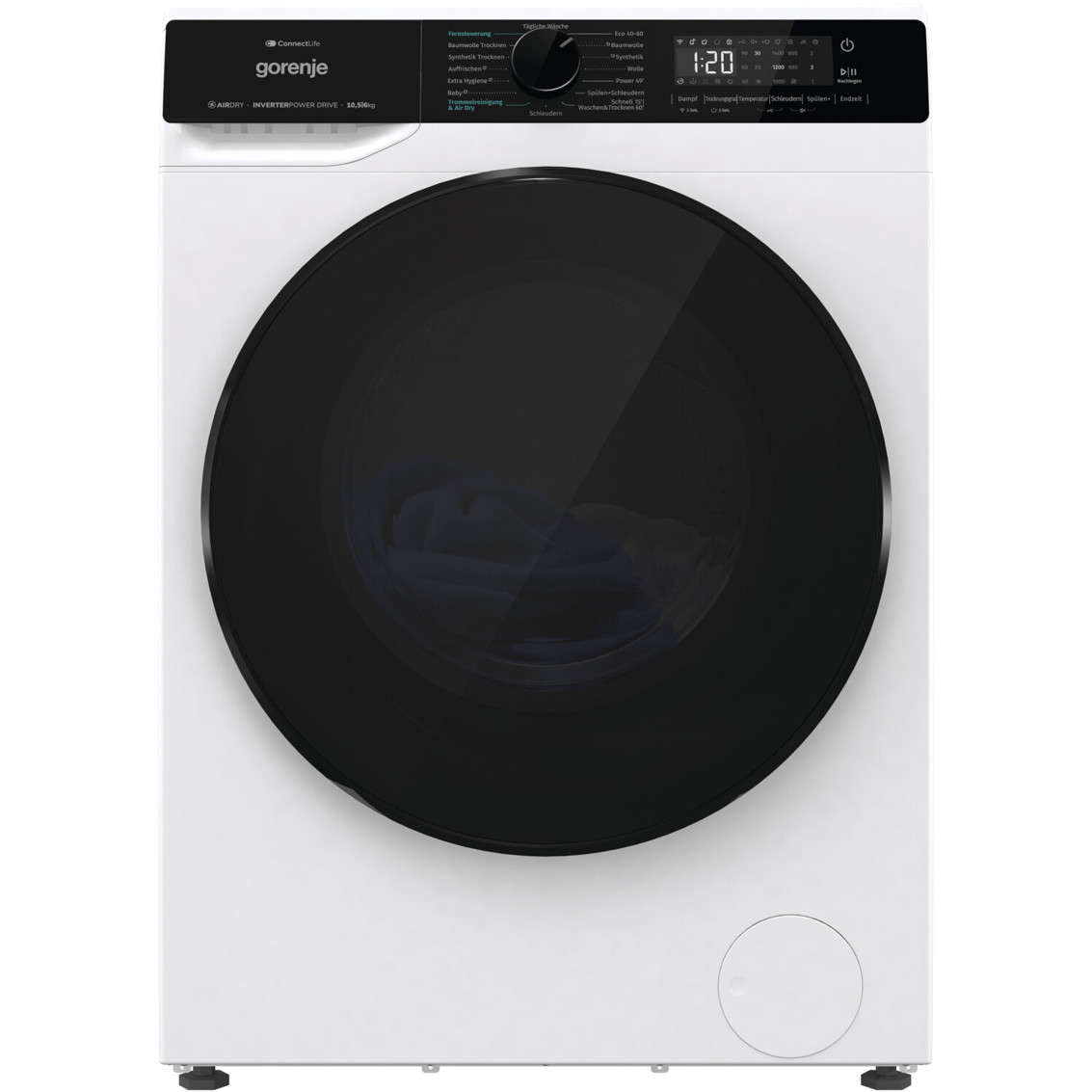 Gorenje - WD2PA1X64ADAAW/DE - freistehender Waschtrockner - 10,5 kg Waschen, 6 kg Trocknen, WLAN, 1.400 U/min