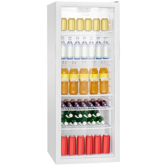 Bomann - KSG 7289 - Getränkekühlschrank - 245 Liter, freistehend, weiß, Glastür, 5 Abstellflächen