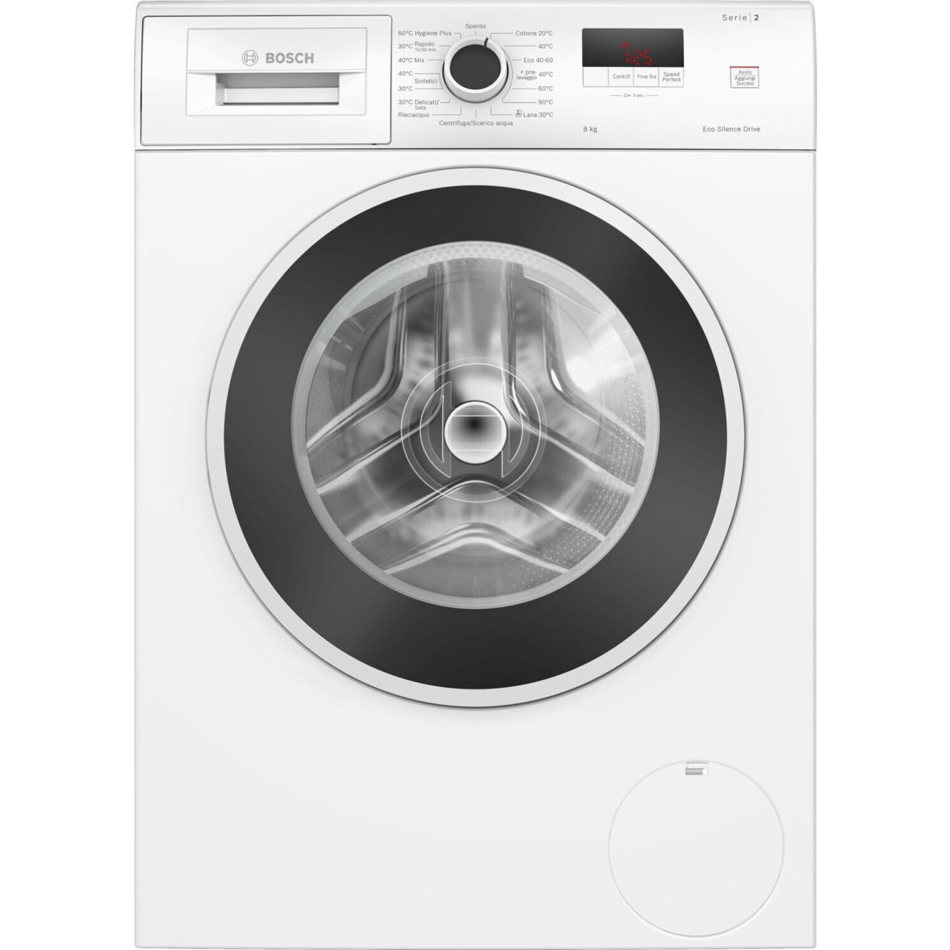 Bosch - WGE03200IT - Waschmaschine - 8 kg, weiß, Frontlader, Serie 2, 1.400 U/Min