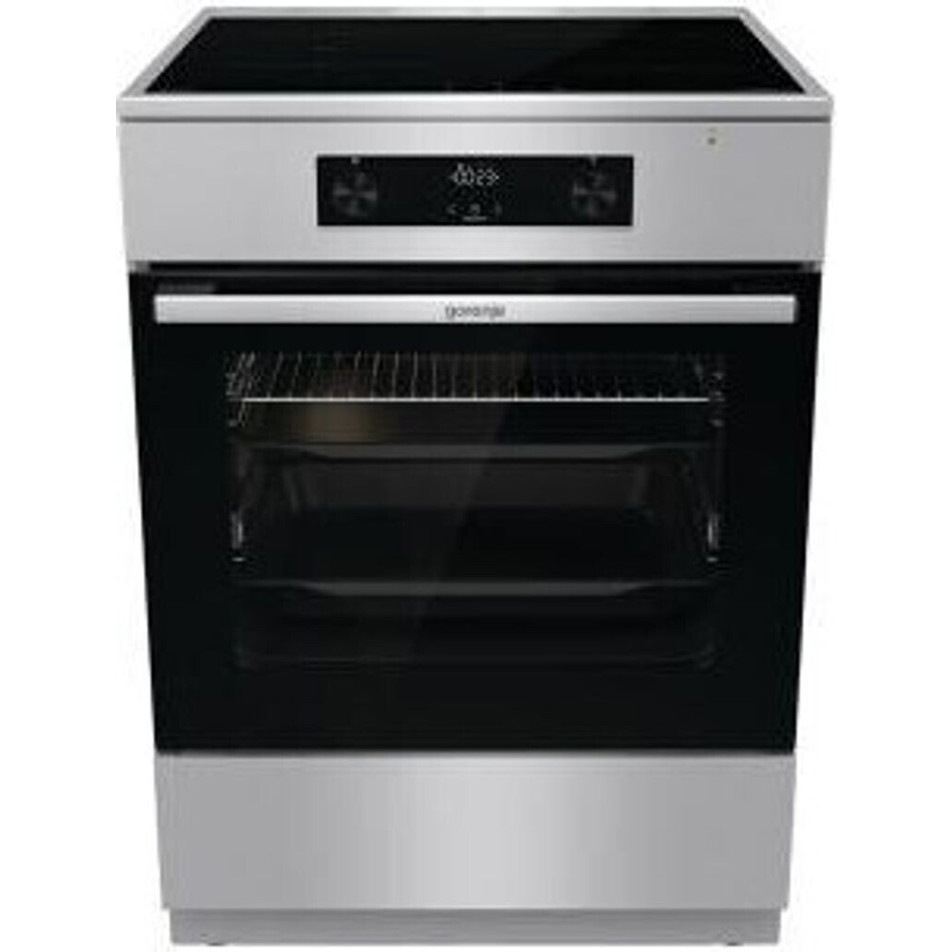 Gorenje - GEIT6C60XPG - Elektroherd - 4 Kochstellen, 71 Liter, Induktionskochfeld, silber, Schnellaufheizung
