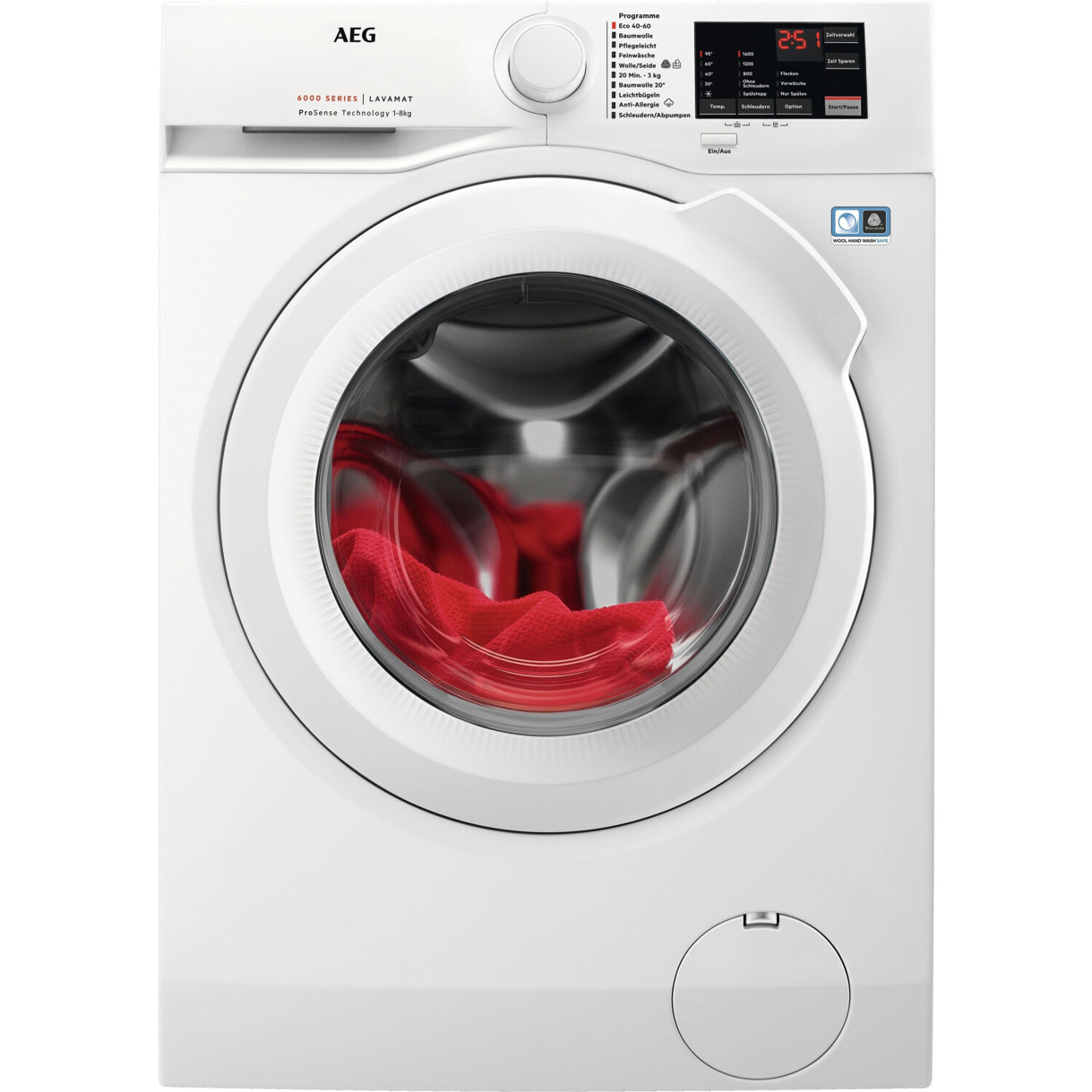 AEG - L6FBA51480 - Waschmaschine - 8 kg, weiß, Inverter-Motor, 1.400 U/Min