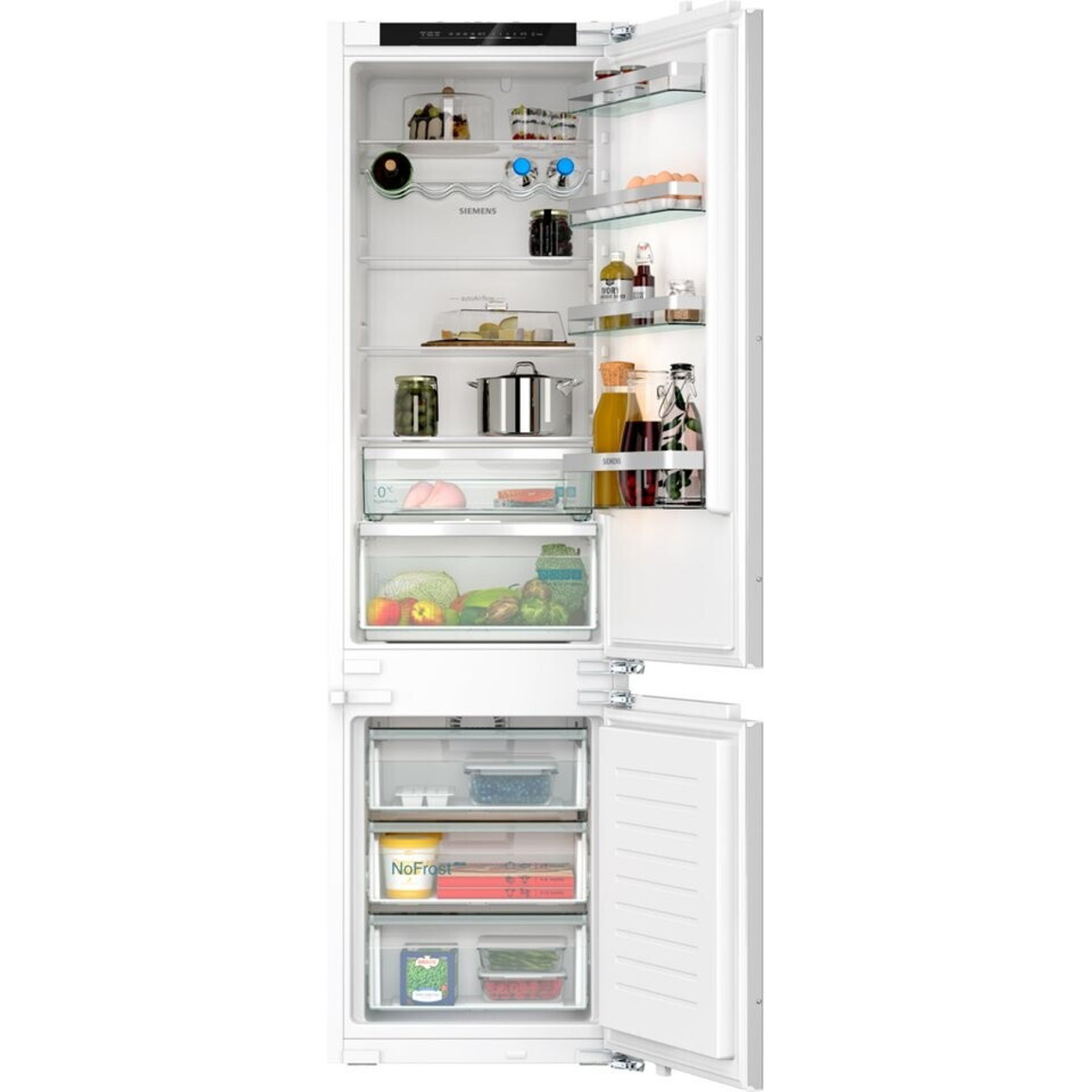 Siemens - KI96NVFD0 - Einbau Kühlschrank mit Gefrierfach - 291 Liter, weiß, No-Frost, leise, 2-türig