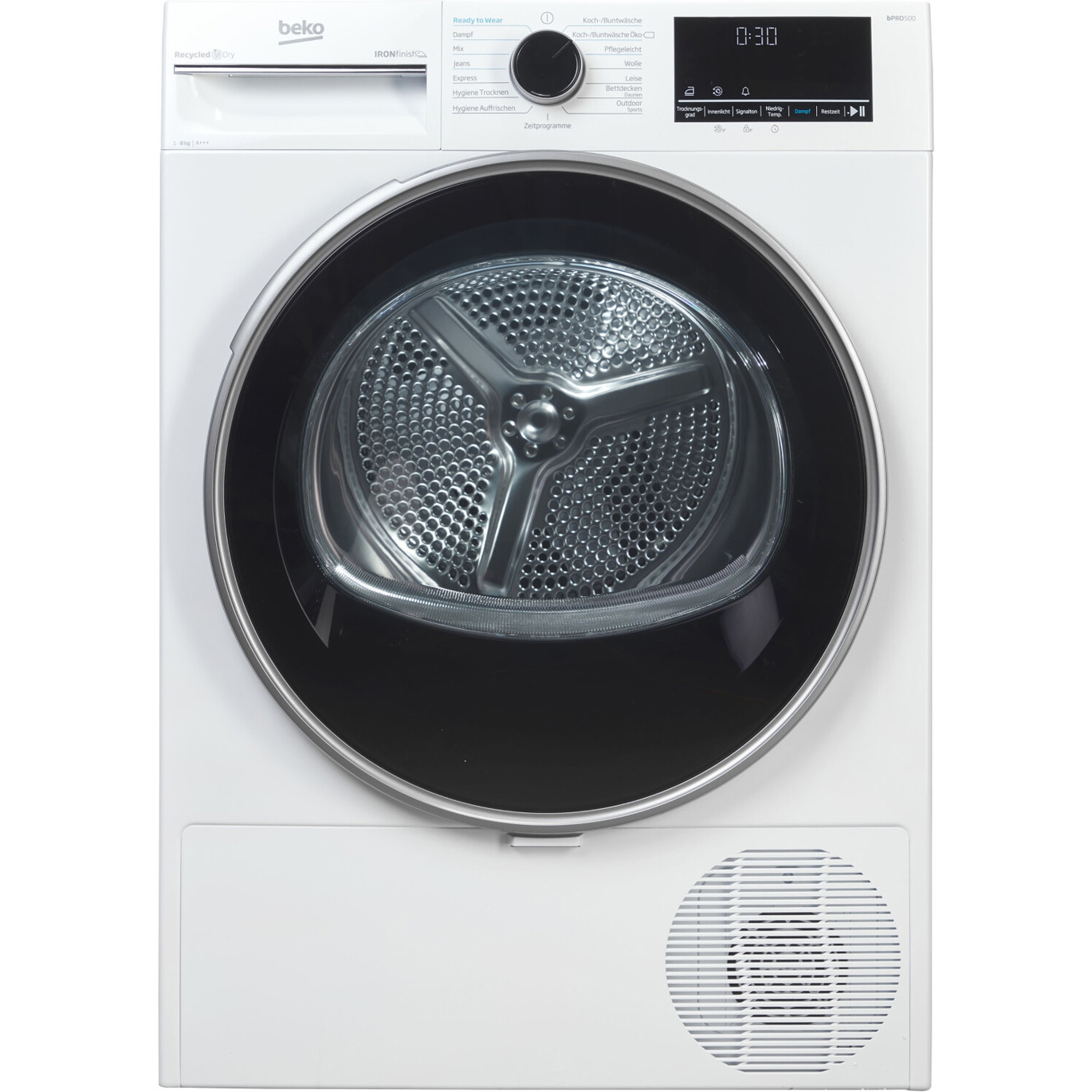 Beko - B5T4824IF - Wäschetrockner - Wärmepumpentrockner, 8 kg, weiß, 63 dB, 15 Trockenprogramme