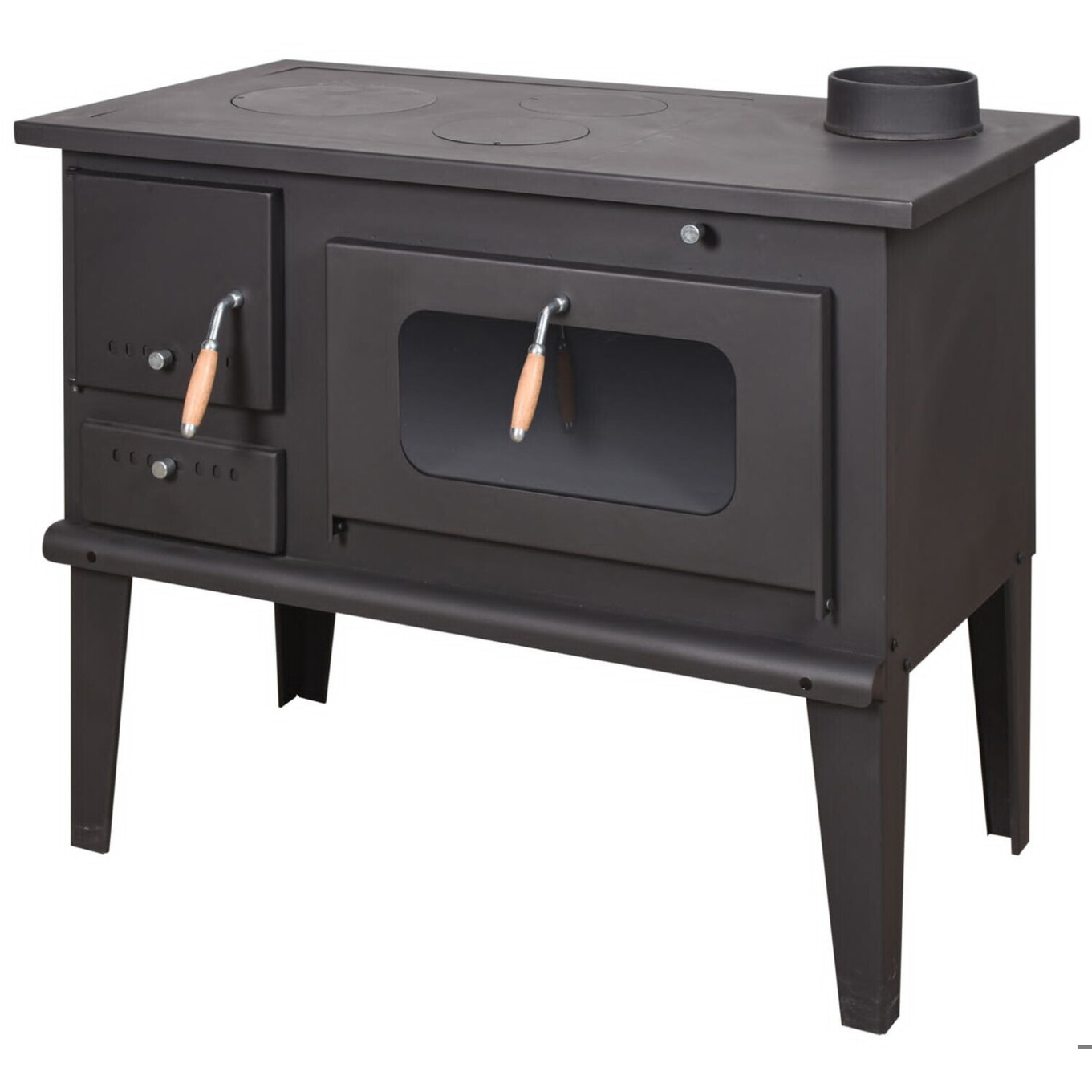Møby24 - Küchenofen - Gusseisen 7,9 kW - anthrazit - Holzherd, Backofen, 83,5 cm breit