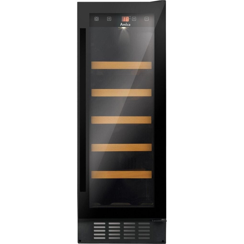 Amica - WK341115S - Weinkühlschrank - 57 Liter, schwarz, 1 Temperaturzone, 5 Flaschenborde