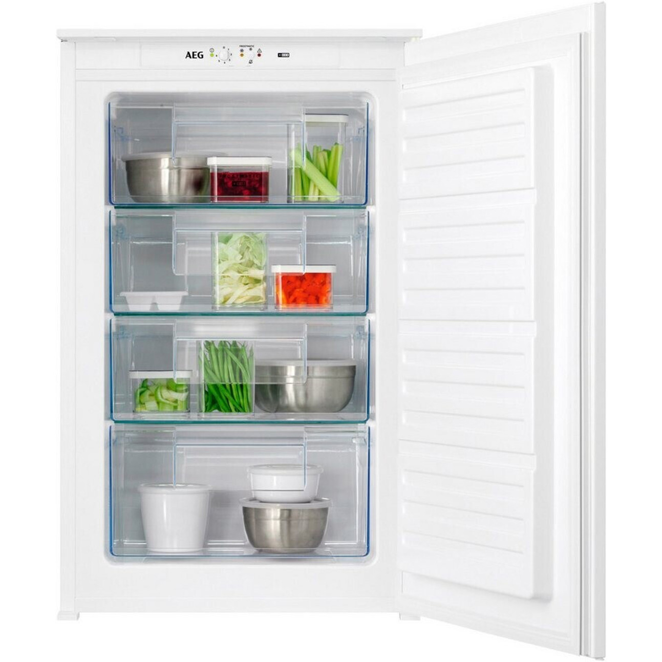AEG - TAB6L88ES - Einbaugefrierschrank - 98 Liter, 4 Sterne Gefrierklasse, weiß, integrierbar, mechanische Temperaturregelung, 34 dB(A) Geräuschpegel