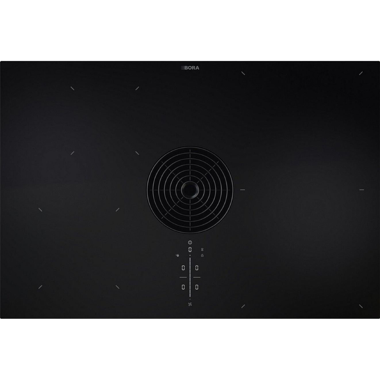 Bora - PURMU - Kochfeld mit Dunstabzug - 4 Induktionszonen, Schwarz, autark, 76 cm, Touch-Control