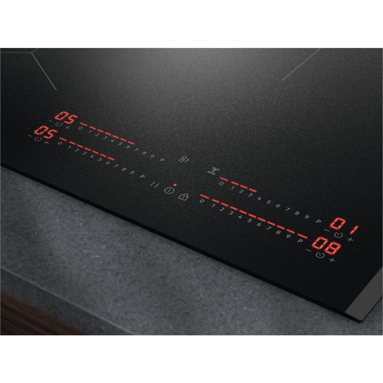 AEG - TII84B0FFZ - Induktionskochfeld - 4 Kochzonen, 21 cm, Touch-Control, schwarz, 7,35 kW, Hob²Hood, PowerBoost