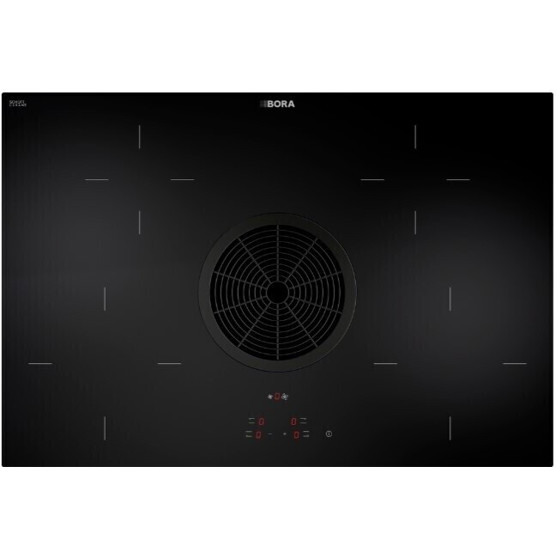 Bora - BHU Basic - Kochfeld mit Dunstabzug - 4 Kochstellen, schwarz, Glaskeramik, Touch-Control, Einbaugerät, Kindersicherung, 76 cm