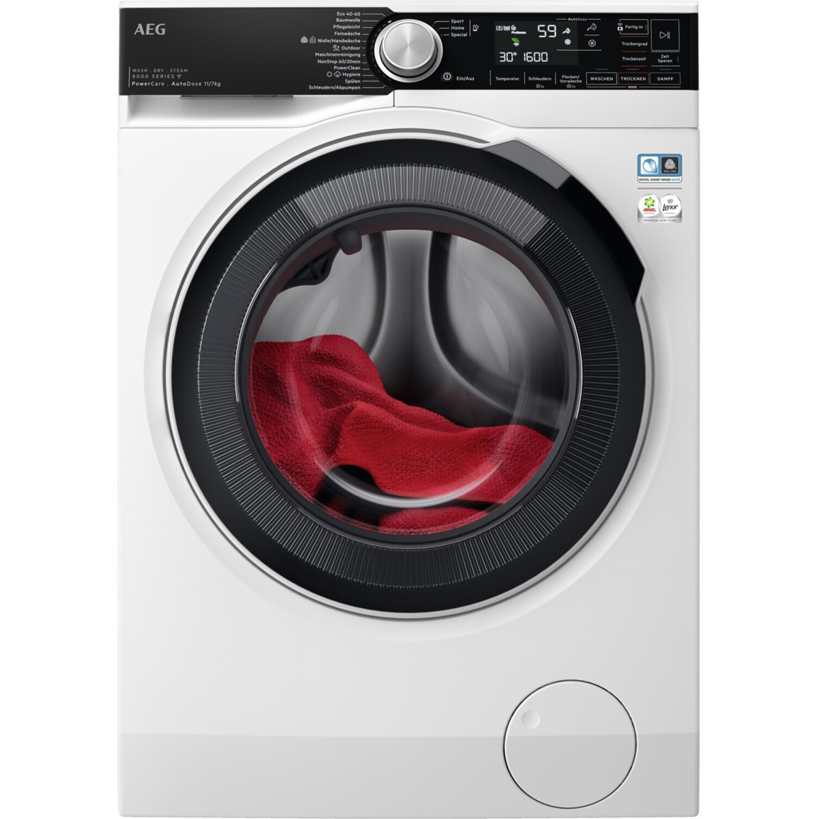 AEG - LWR8D80610 - freistehender Waschtrockner - 11 kg Waschen, 7 kg Trocknen, WiFiConn@ct, Inverter-Motor, 1.600 U/min