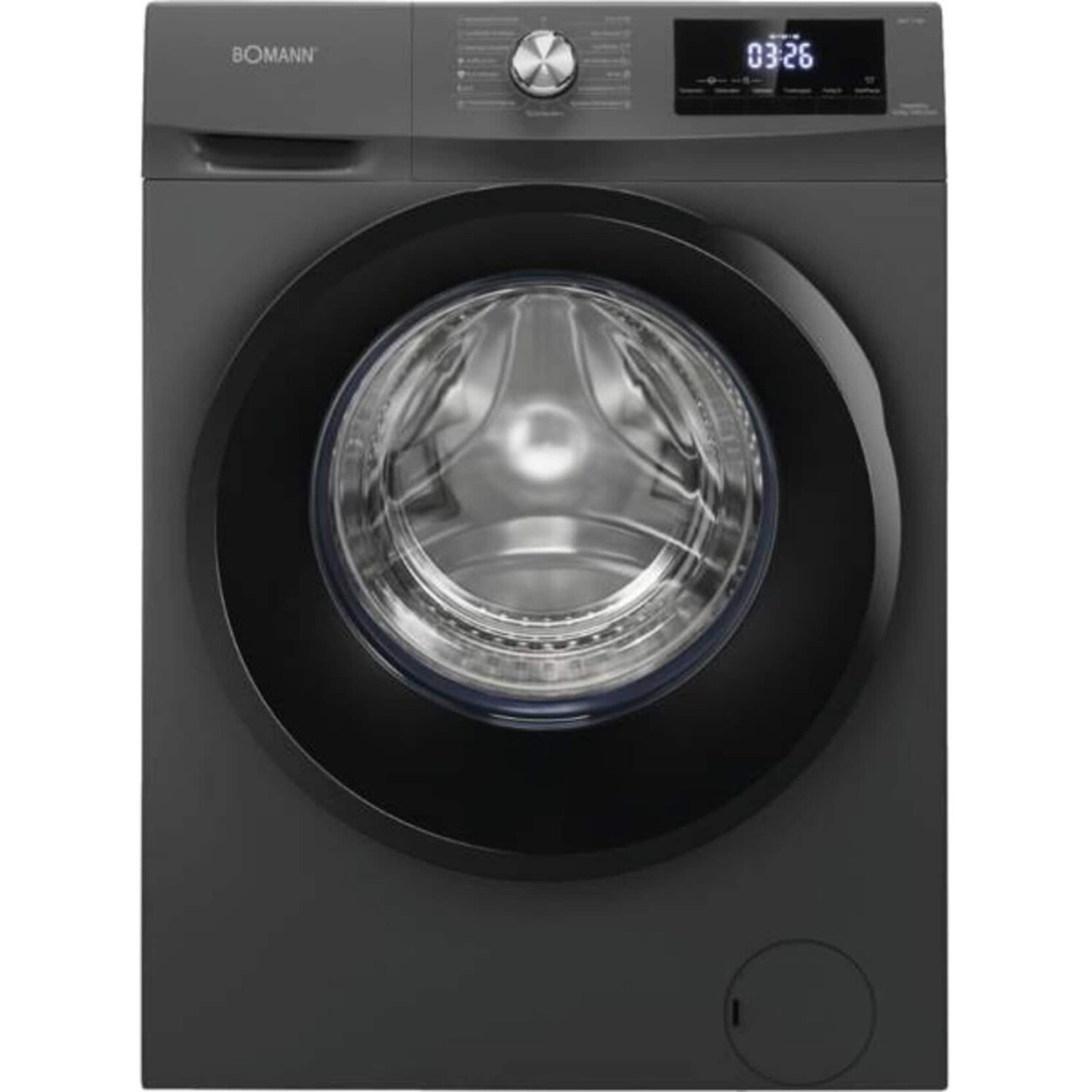 Bomann - WAT 7186 - freistehender Waschtrockner - 8 kg Waschen, 1.5 kg Trocknen, Inverter-Motor, LED-Display, anthrazit