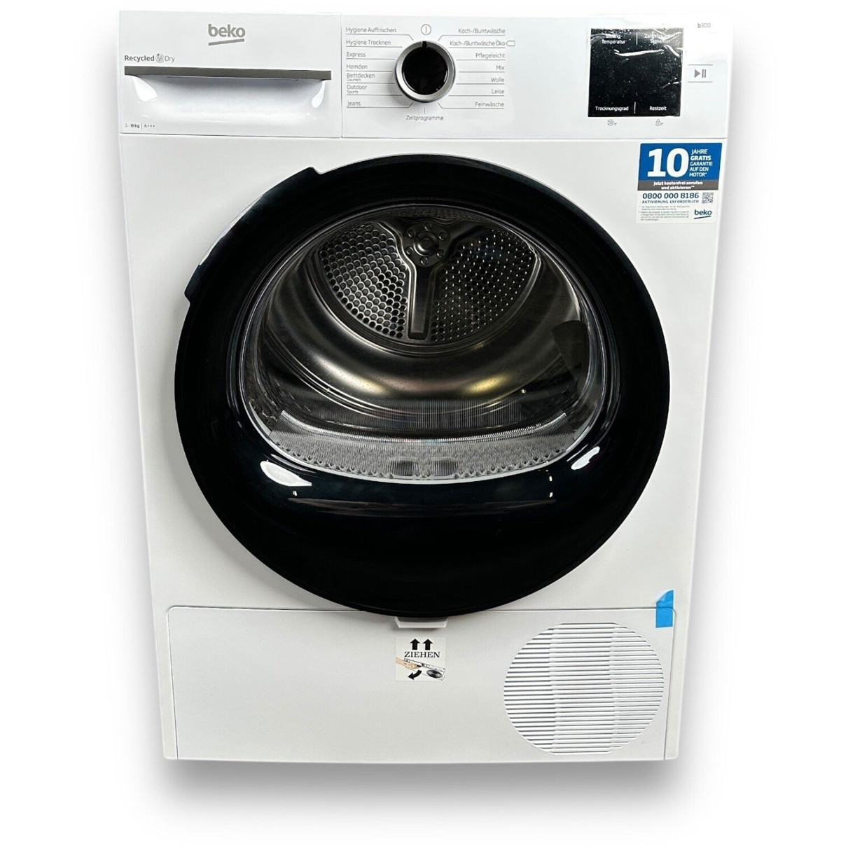 Beko - BM3T38249W - Wäschetrockner - 8 kg, Wärmepumpentrockner, weiß, 15 Programme, 64 dB