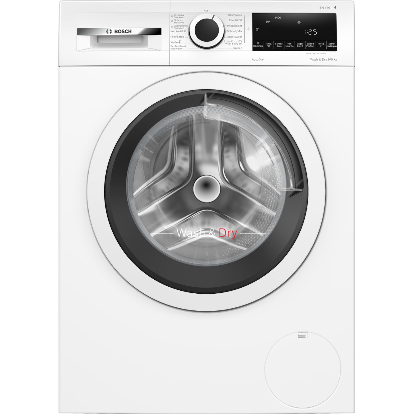Bosch - WNA13441 - freistehender Waschtrockner - 9 kg Waschen, 5 kg Trocknen, 1.400 U/min, weiß