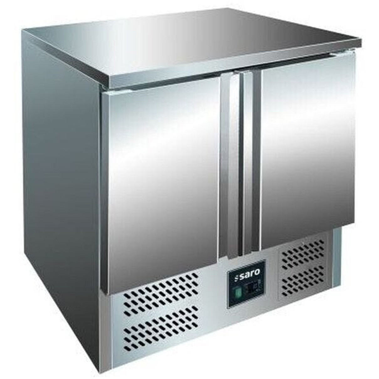 Saro - Kühltisch - S 901 BT - freistehend, Edelstahl, 2 Türen, manuelle Abtauung, selbstschließend, silber