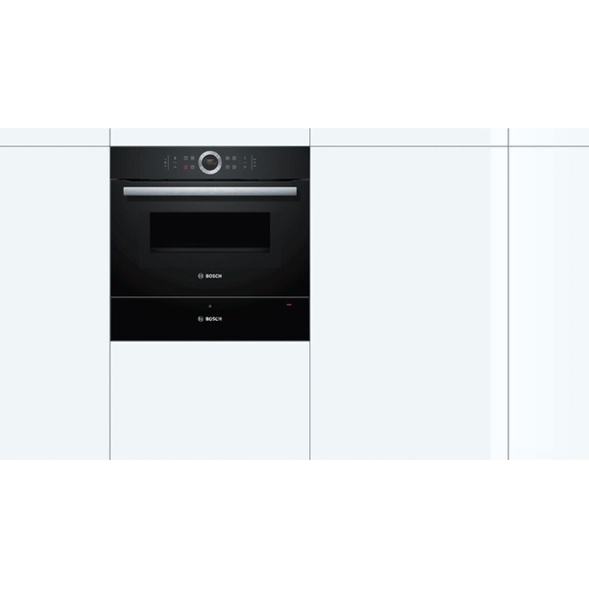 Bosch - Wärmeschublade BIC630NB1 - schwarz - 25 kg belastbar - Teleskop Vollauszug - 20 Liter Nutzinhalt
