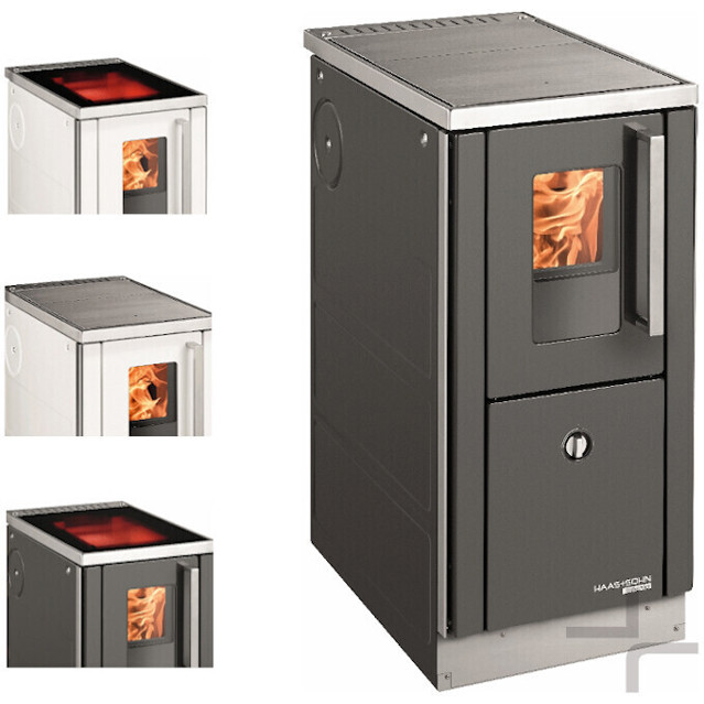 Haas+Sohn - HSD 40.5-SF - Festbrennstoffherd - 6 kW, grau, anthrazit