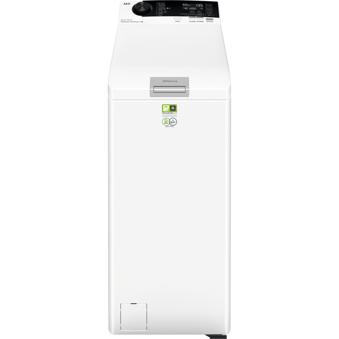 AEG - LTR7A70260 - Waschmaschine - Toplader, 6 kg, weiß, Inverter-Motor, LED-Display, Geräuschpegel normal