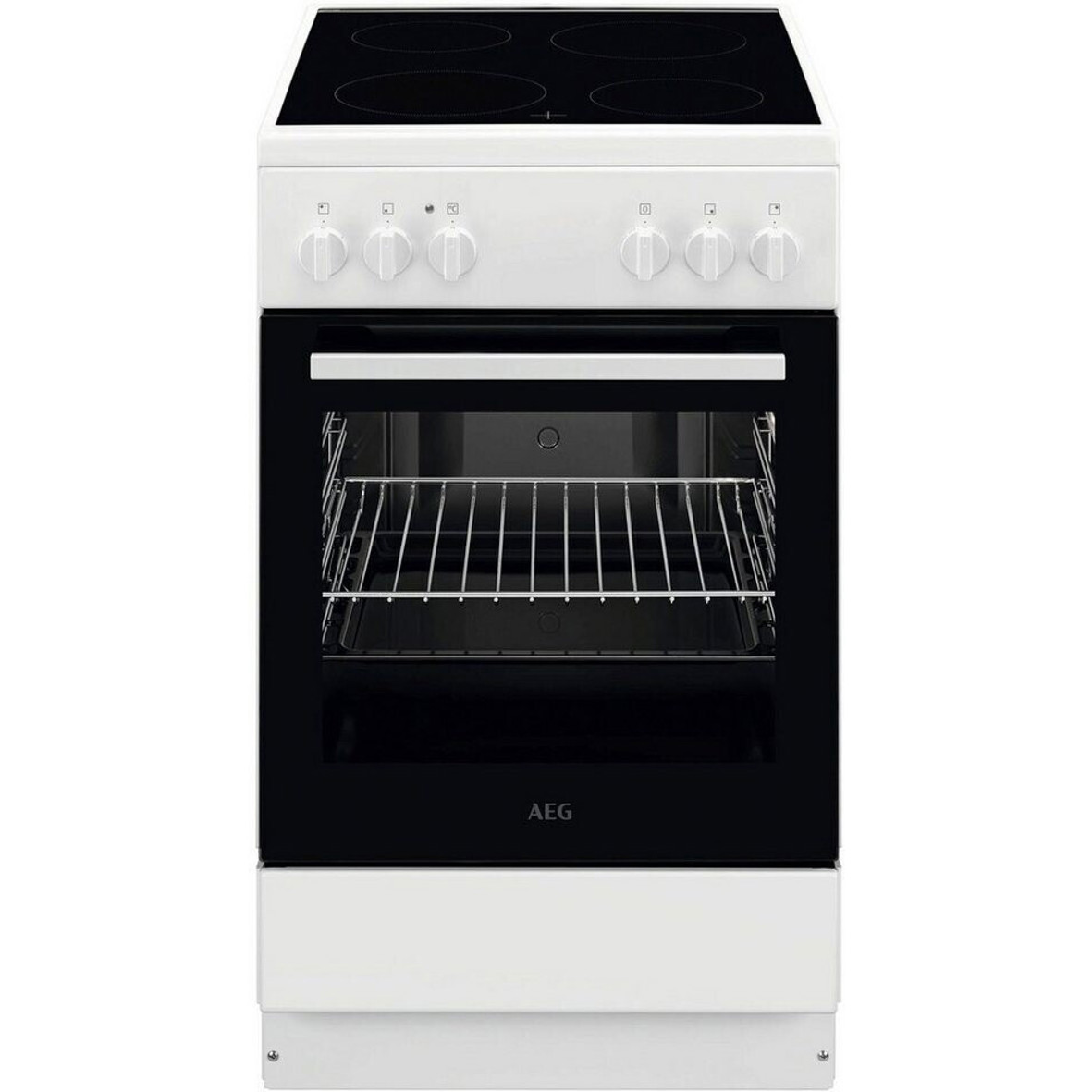 AEG - CCB50090BW - Standherd - 4 Kochstellen, Elektrokochfeld, weiß, 60 Liter, mit Restwärmeanzeige