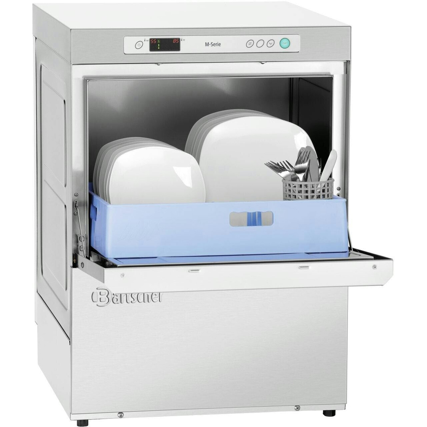 Bartscher - Spülmaschine US M500 LPWR K - Gastro-Spülmaschine - 500 x 500 mm, unterbaufähig, Türkontaktschalter, Wasserenthärter
