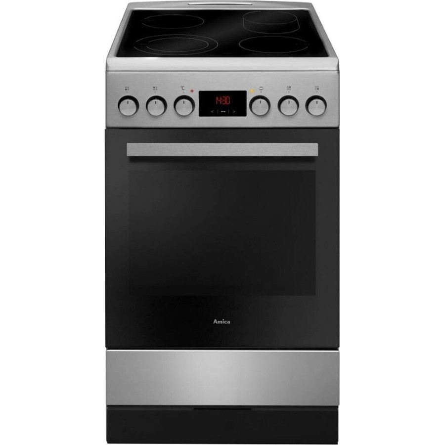 Amica - SHC 903 001 E - Standherd - 4 Kochstellen, Elektrokochfeld, silber, 65 Liter, CoolDoor3