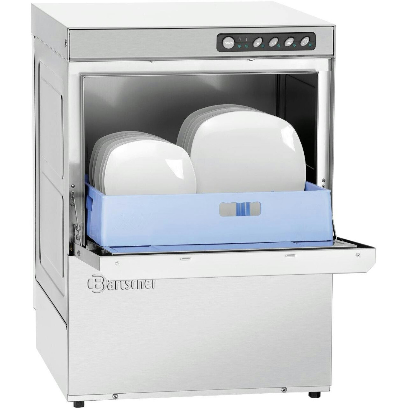 Bartscher - Spülmaschine US C500 - Gastro-Spülmaschine - unterbaufähig, 500 x 500 mm, Wasserenthärter, Türkontaktschalter