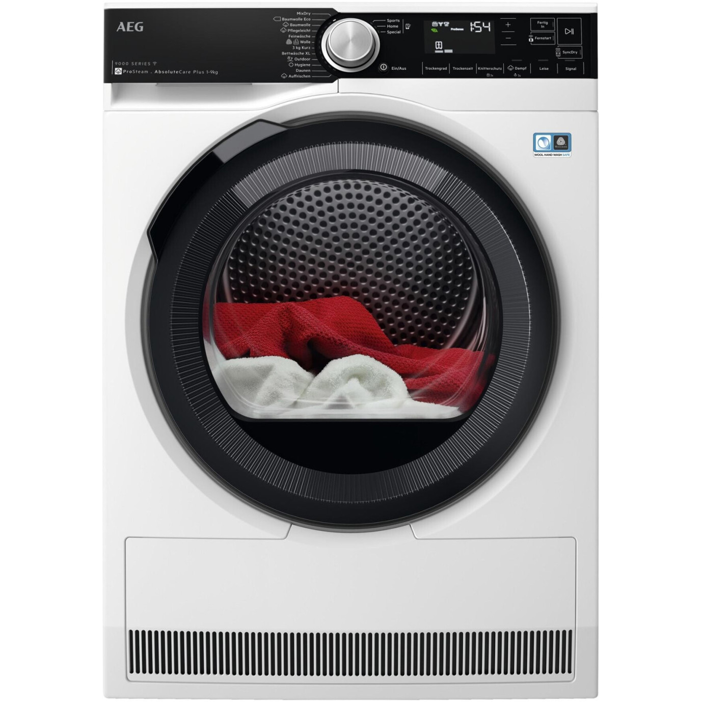 AEG - TR9DW80690 - Wärmepumpentrockner - 9 kg, 63 dB, WLAN, Kindersicherung, Reversierautomatik, weiß
