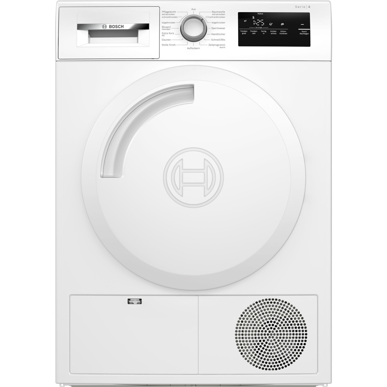Bosch - WTH83V03 - Wärmepumpentrockner - 7 kg, weiß, Edelstahl, kindersicher, LED Display