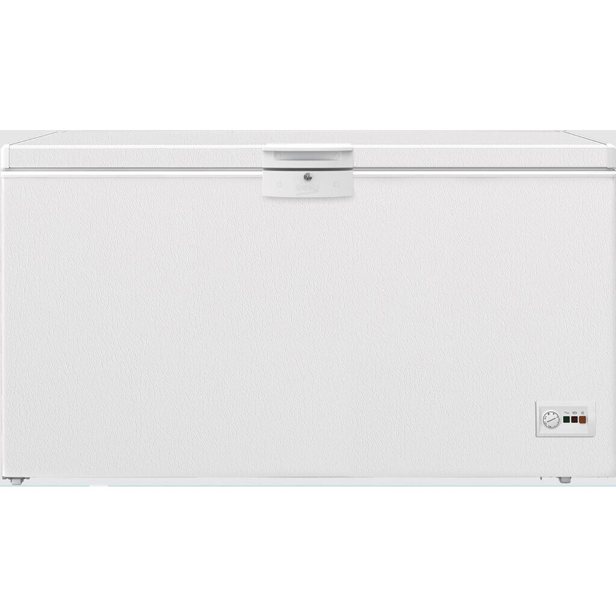 Beko - HSM46740 - Gefriertruhe - 451 Liter, 155,5 cm breit, 3 Vorratskörbe, weiß