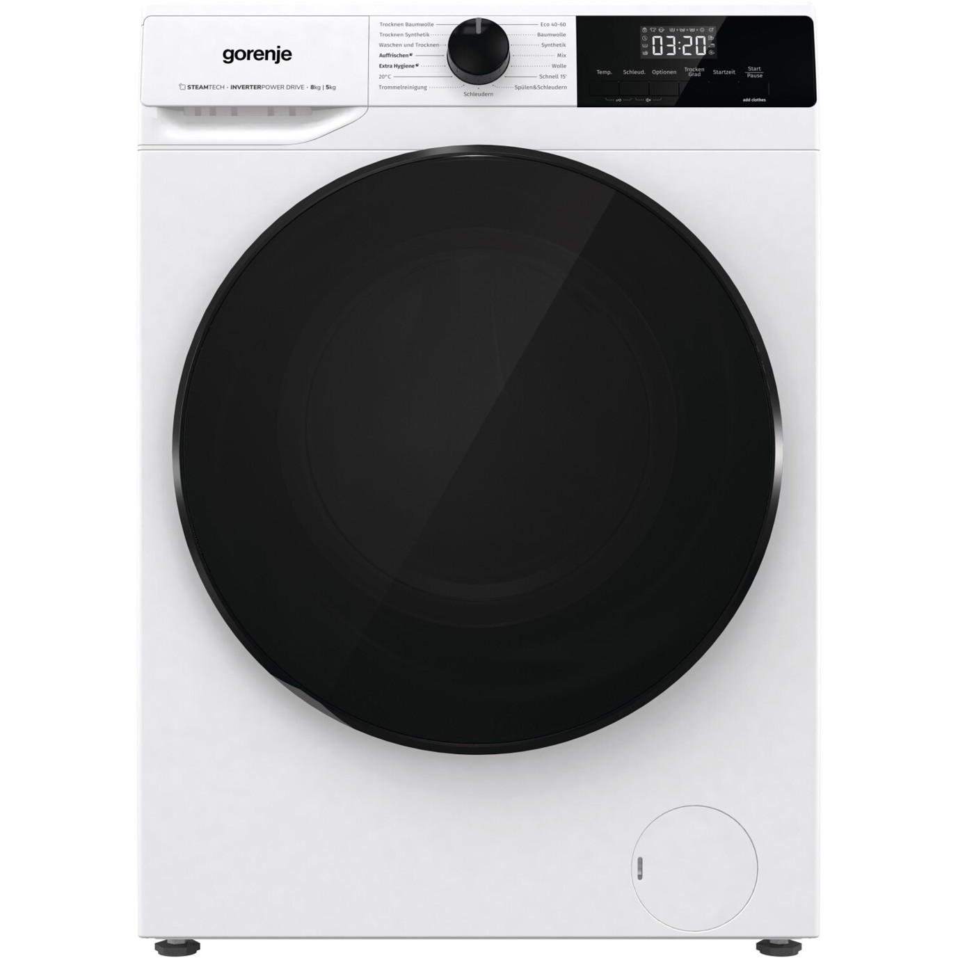 Gorenje - WD2A854ADPS - freistehender Waschtrockner - weiß, Frontlader, Inverter-Motor, Startzeitvorwahl, AquaStop