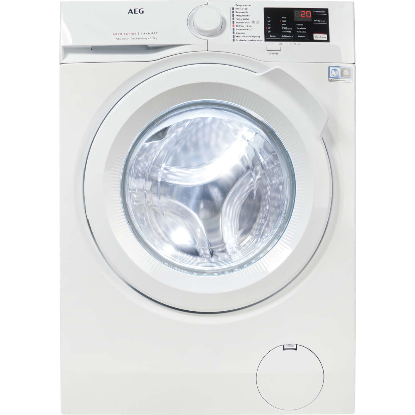 AEG - L6FBG51470 - Waschmaschine - 7 kg, 1.400 U/Min, freistehend, weiß, ProSense