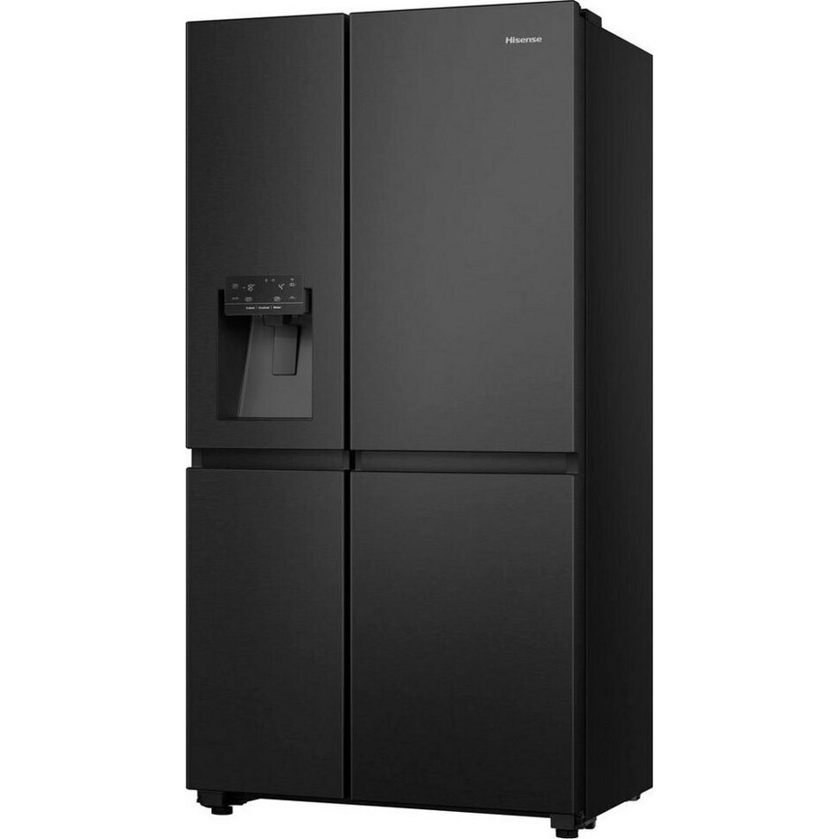 Hisense - RS818N4TFC - freistehender Side-by-Side Kühlschrank - 632 Liter, schwarz, No-Frost, 2-türig, LED-Display