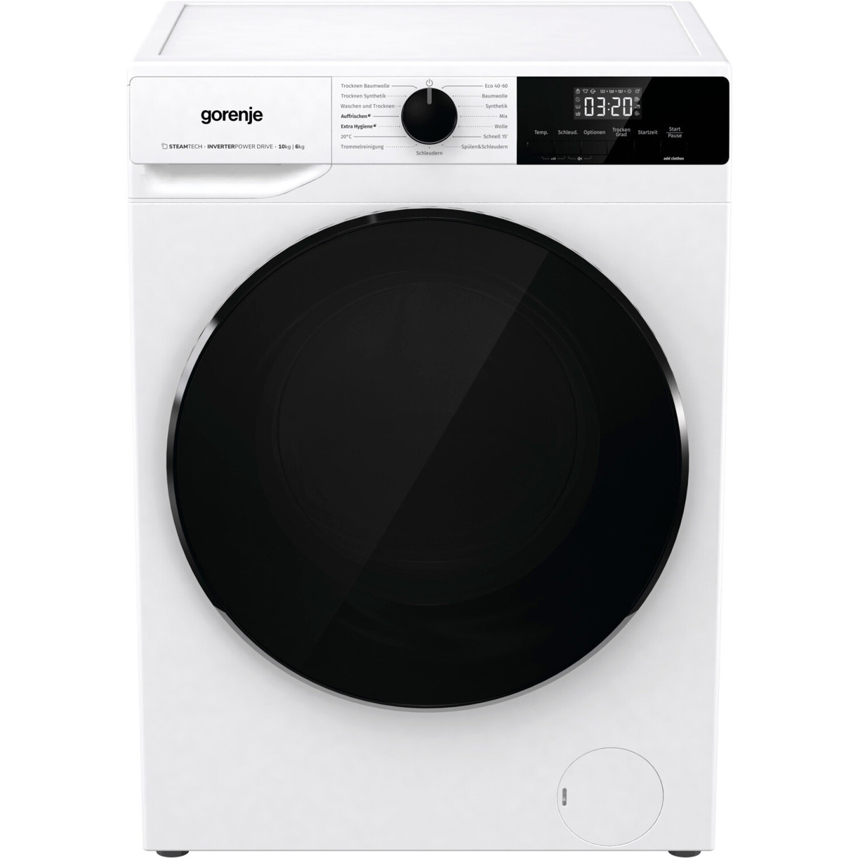 Gorenje - WD2A164ADPS/DE - freistehender Waschtrockner - 10 kg Waschen, 6 kg Trocknen, Frontlader, Edelstahl Trommel