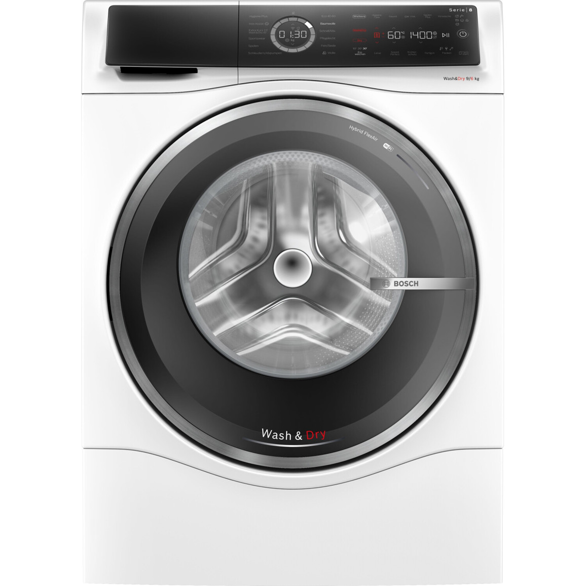 Bosch - WNC244070 - freistehender Waschtrockner - 9 kg Waschen, 6 kg Trocknen, WLAN, linksanschlag, EcoSilence Drive