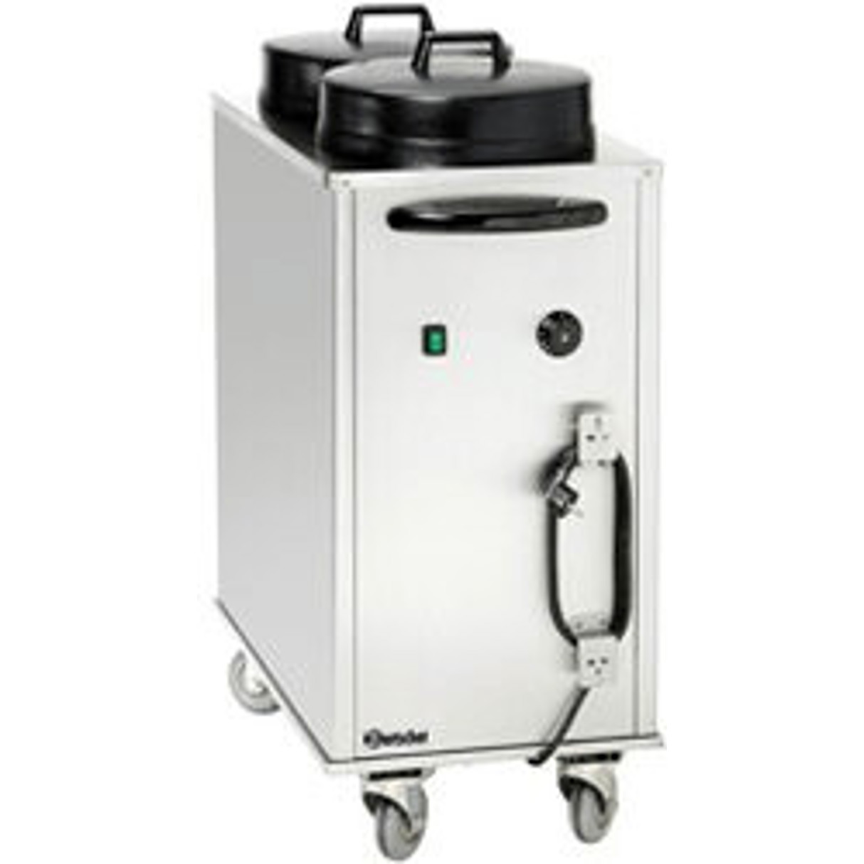 Bartscher - Tellerwärmer 103065 - 220-240 V - 100 Teller - Edelstahl-Optik, 30-110 °C, Lenkrollen