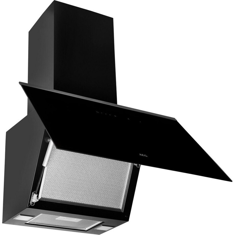 AEG - DVE5661HB - Dunstabzugshaube - schwarz, Touch-Control, LED-Beleuchtung, 3 Gebläsestufen, Abluft, Umluft