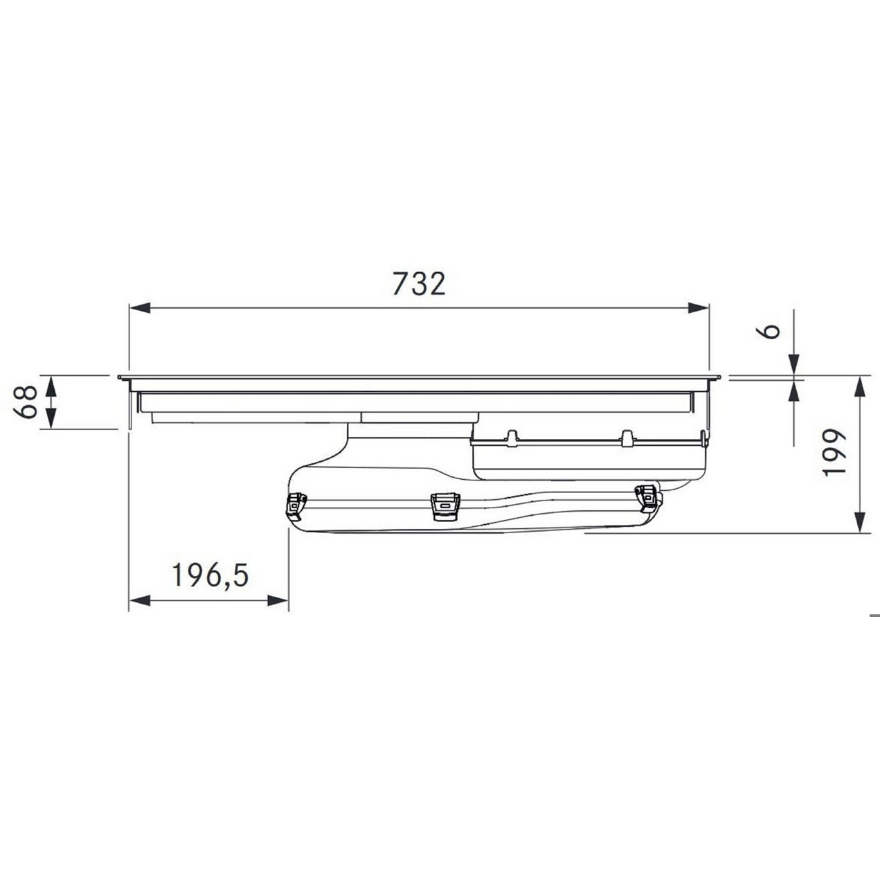 Bora - PURA Abluft - Kochfeld mit Dunstabzug - 4 Induktionszonen, schwarz, 76 cm, Touch-Control