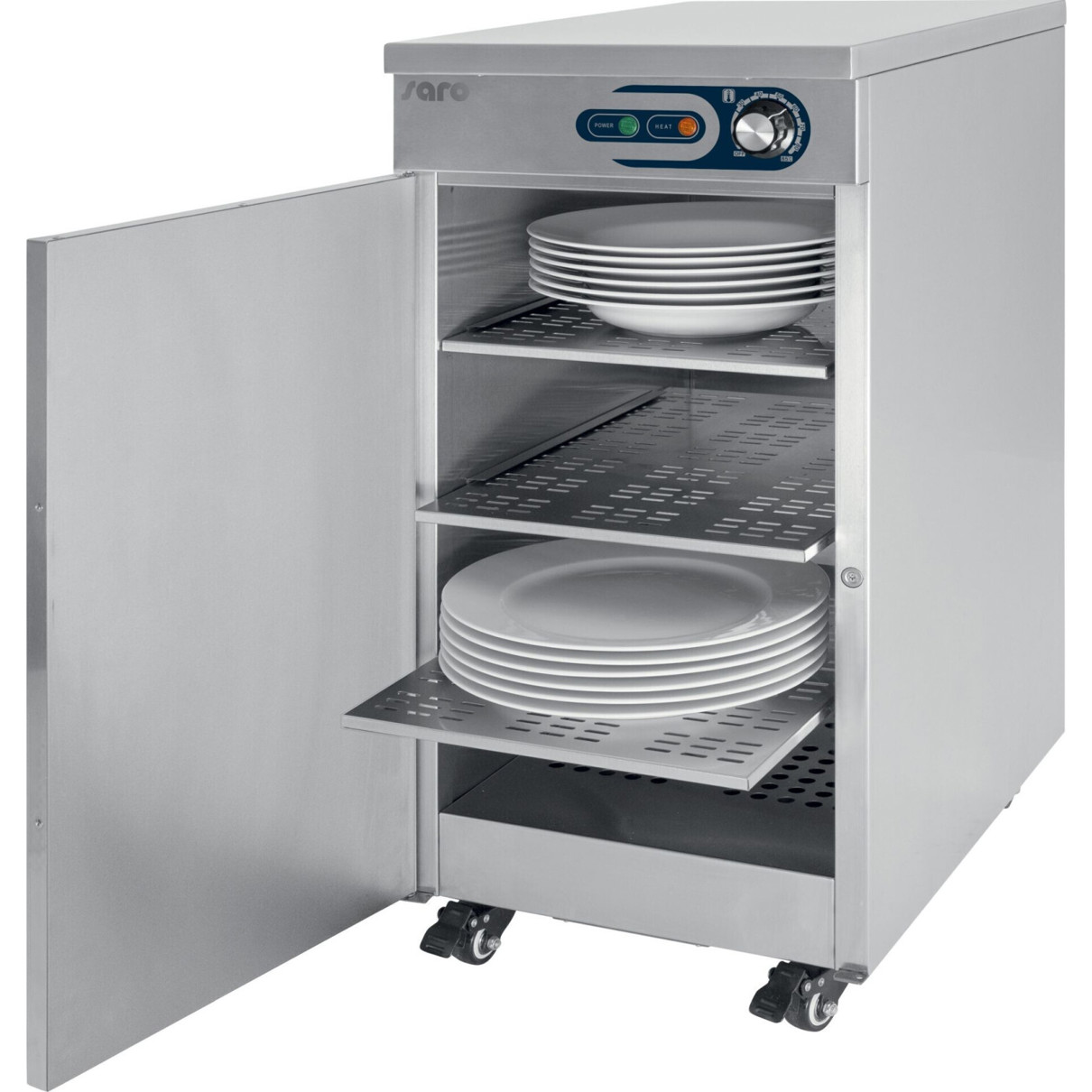 Saro - Tellerwärmer TW 60 - 800 W, silber, 60 Teller, 35 - 85 °C, 60 cm Breite, 77 cm Höhe