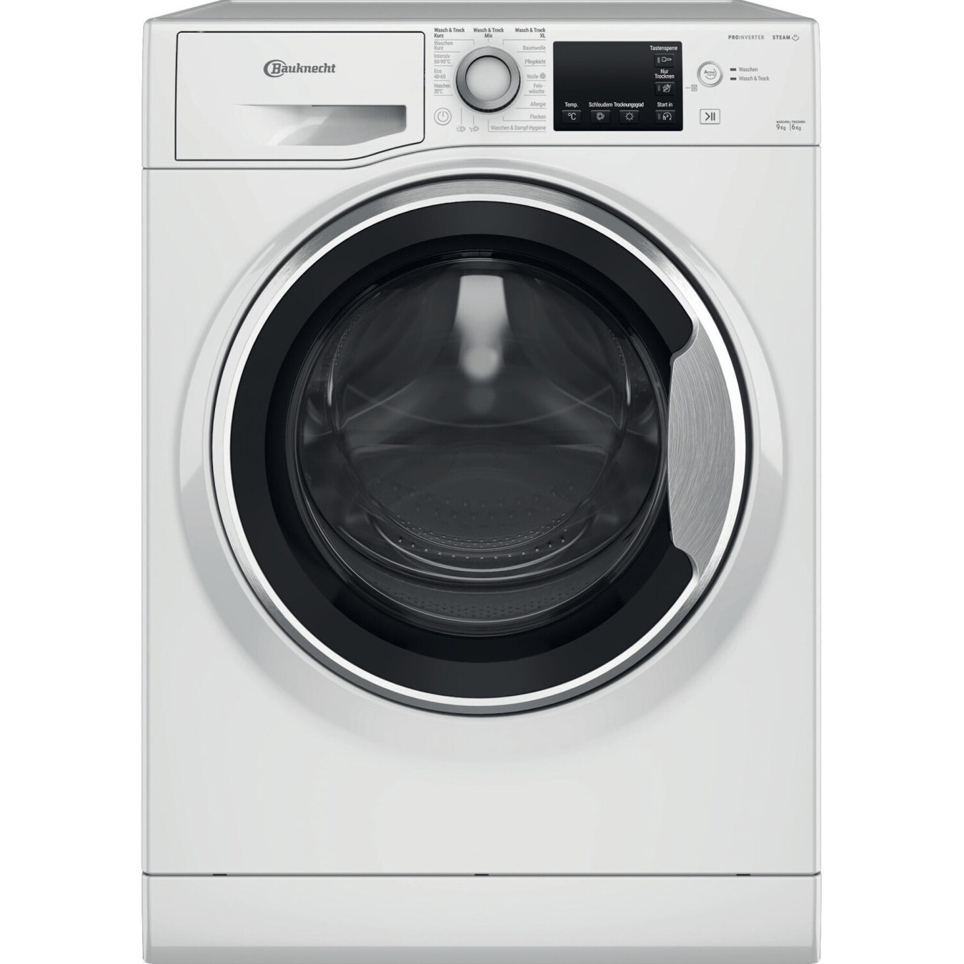 Bauknecht - WATK Sense 9614 C - freistehender Waschtrockner - 9 kg Waschen, 6 kg Trocknen, Inverter-Motor, Programm-Drehknopf