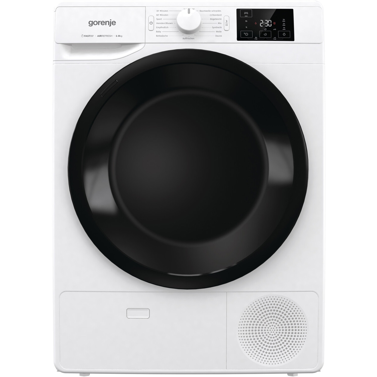 Gorenje - Wave DNE8B - Wäschetrockner - 8 kg, weiß, Kondenstrockner, für 3-4 Personen, unterschiebbar