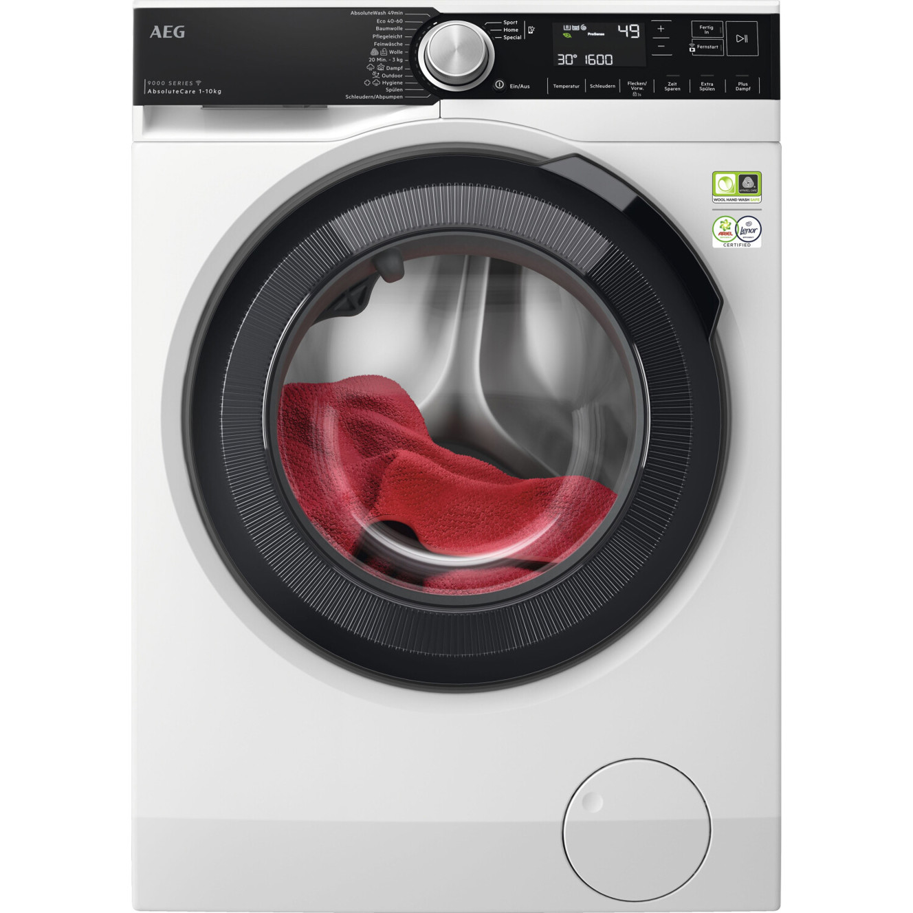 AEG - LR9W80600 - Waschmaschine - 10 kg Füllmenge, Energieeffizienz A, 1.600 U/Min, 84,7 cm Höhe, App-Steuerung