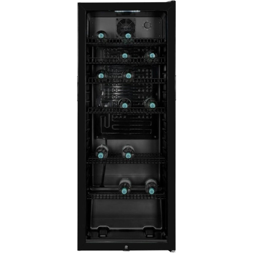 Exquisit - GKS240-GT-160C - Getränkekühlschrank - schwarz, freistehend, 237 Liter, Glastür, 5 Abstellflächen