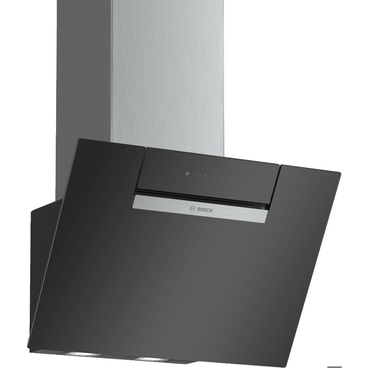 Bosch - DWK67EM60 - Dunstabzugshaube - Wandhaube, schwarz, LED-Beleuchtung, mechanische Steuerung, 3 Gebläsestufen, 60 cm