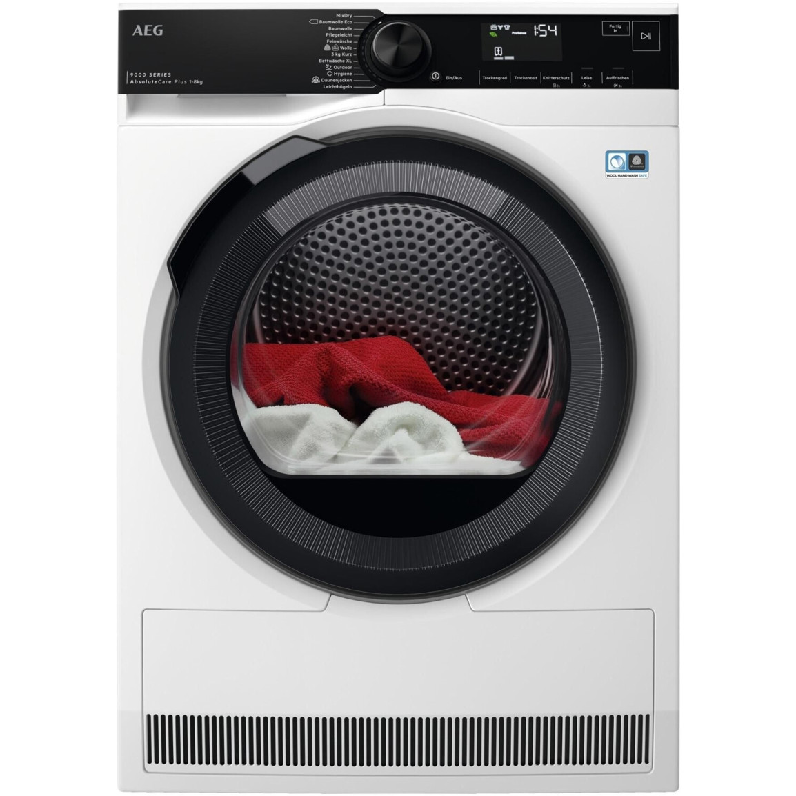 AEG - TR9M75680 - Wäschetrockner - 8 kg, Wärmepumpe, freistehend, weiß, Kindersicherung