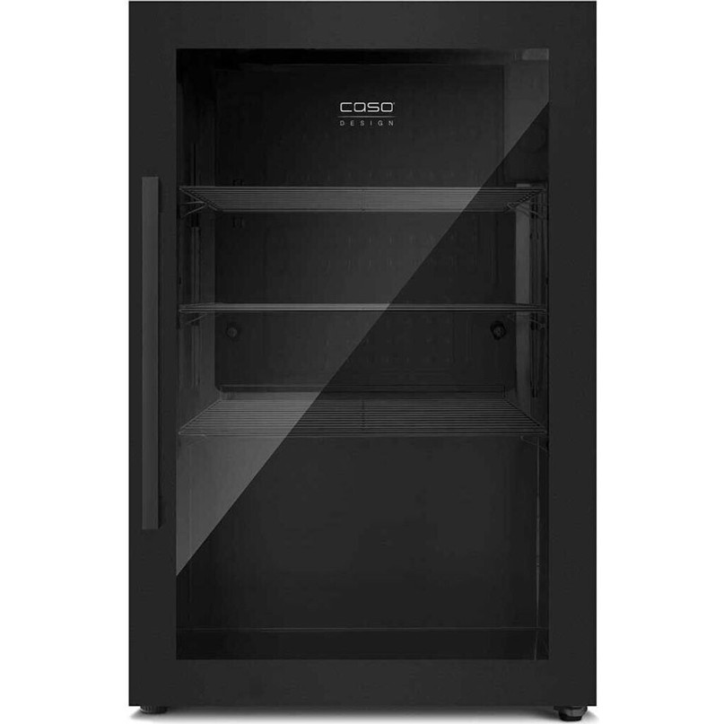 Caso - Barbecue Cooler - Getränkekühlschrank - schwarz, freistehend, Glastür, 63 Liter, 21 Flaschen